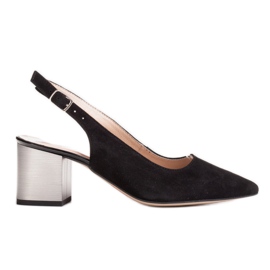 Marco Shoes Sandálias pretas 1191P com uma alça e uma fivela preto