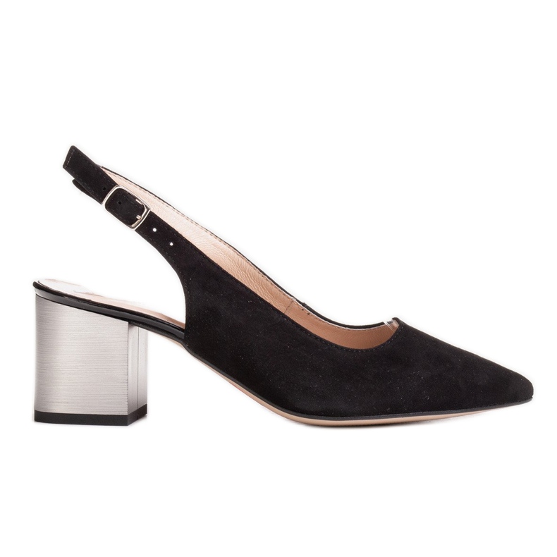 Marco Shoes Sandálias pretas 1191P com uma alça e uma fivela preto