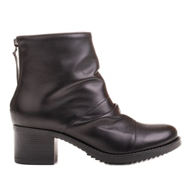 Marco Shoes Botas femininas 1258B Marco feitas de couro enrugado preto Marco Shoes Botas femininas 1258B Marco feitas de couro enrugado preto