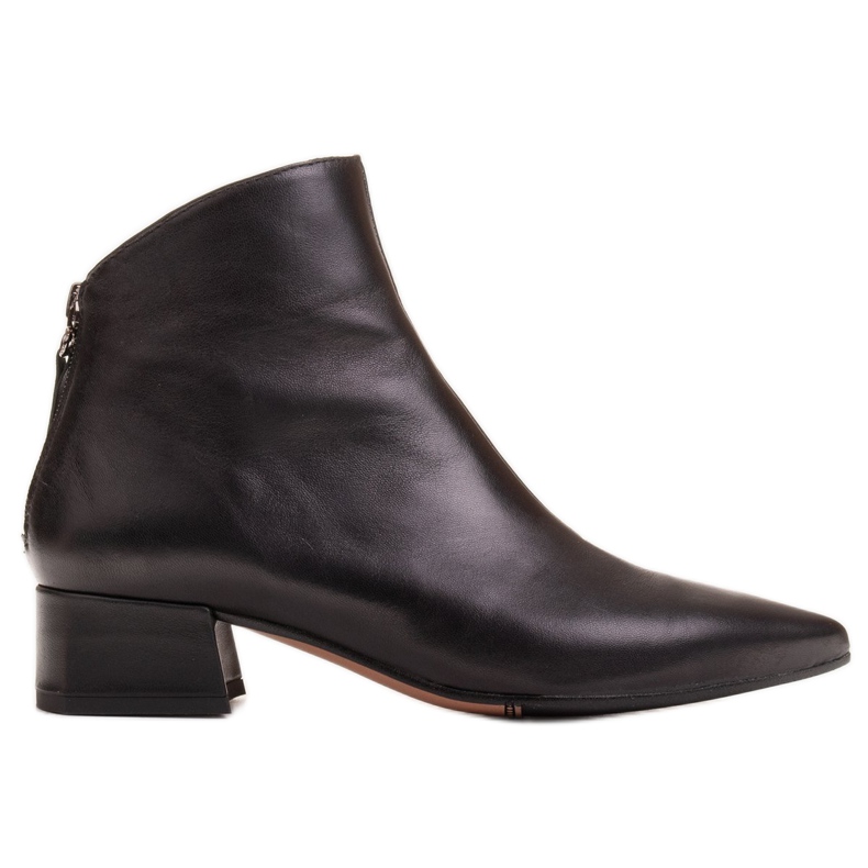 Marco Shoes Botas Marco 1288B com salto baixo em couro preto
