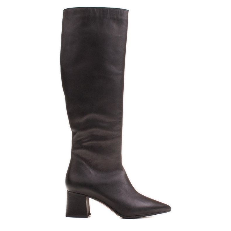 Marco Shoes Botas pretas elegantes e finas preto