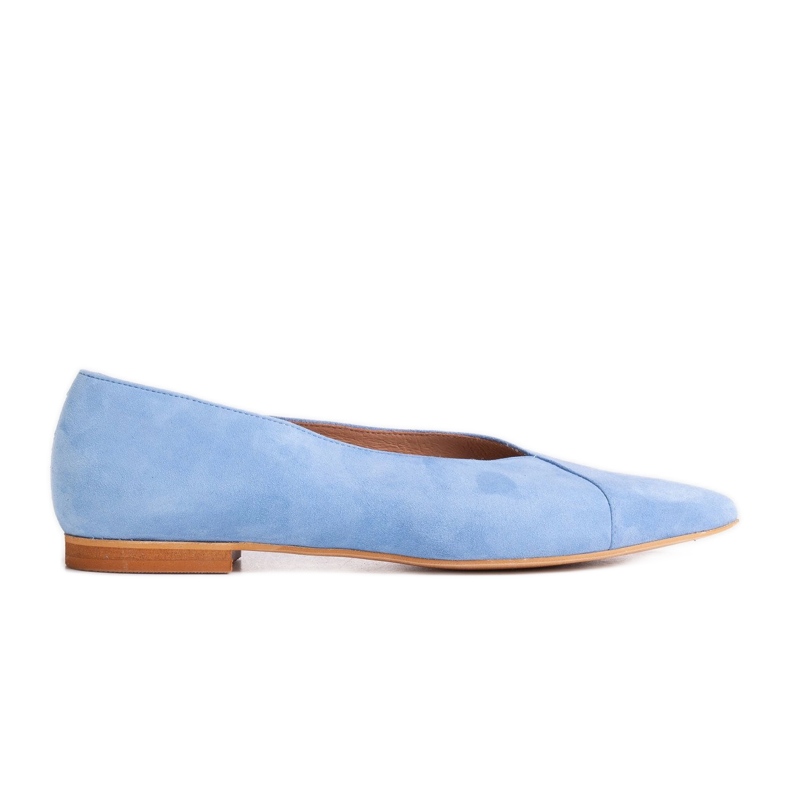 Marco Shoes Bailarinas de camurça natural azul