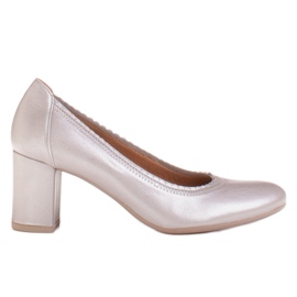 Radoskór Sapatilhas de prata femininas para um pé mais largo cinza