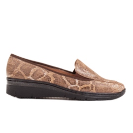 Radoskór Mocassins femininos marrons confortáveis ​​para um pé mais largo castanho