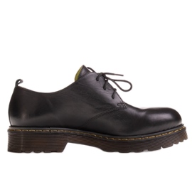 Marco Shoes Sapatos femininos negros com fundo transparente espesso preto