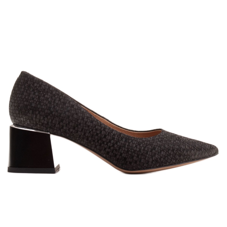 Marco Shoes Sapatos elegantes feitos de couro camurça preto