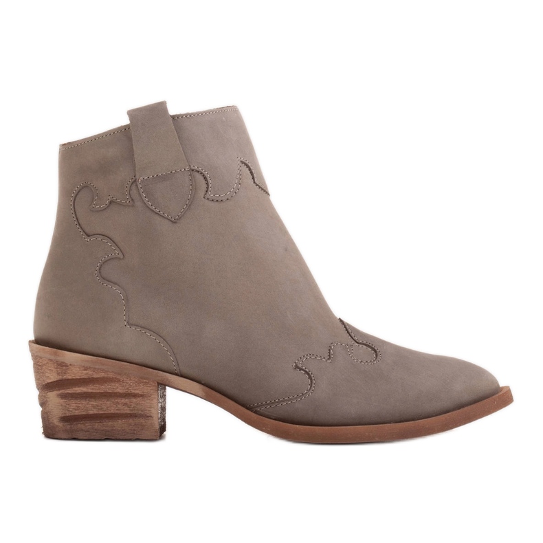 Marco Shoes Botas cinza feitas de camurça natural sem isolamento