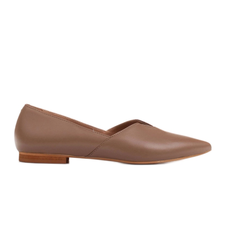 Marco Shoes Bailarinas Marco 1285P femininas bege com um recorte