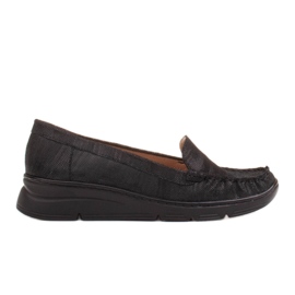 Radoskór Sapatos femininos pretos confortáveis ​​para um pé mais largo