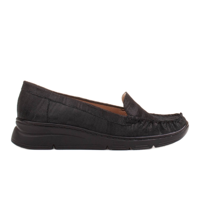 Radoskór Sapatos femininos pretos confortáveis ​​para um pé mais largo