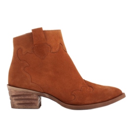 Marco Shoes Botas de camurça natural laranja sem isolamento