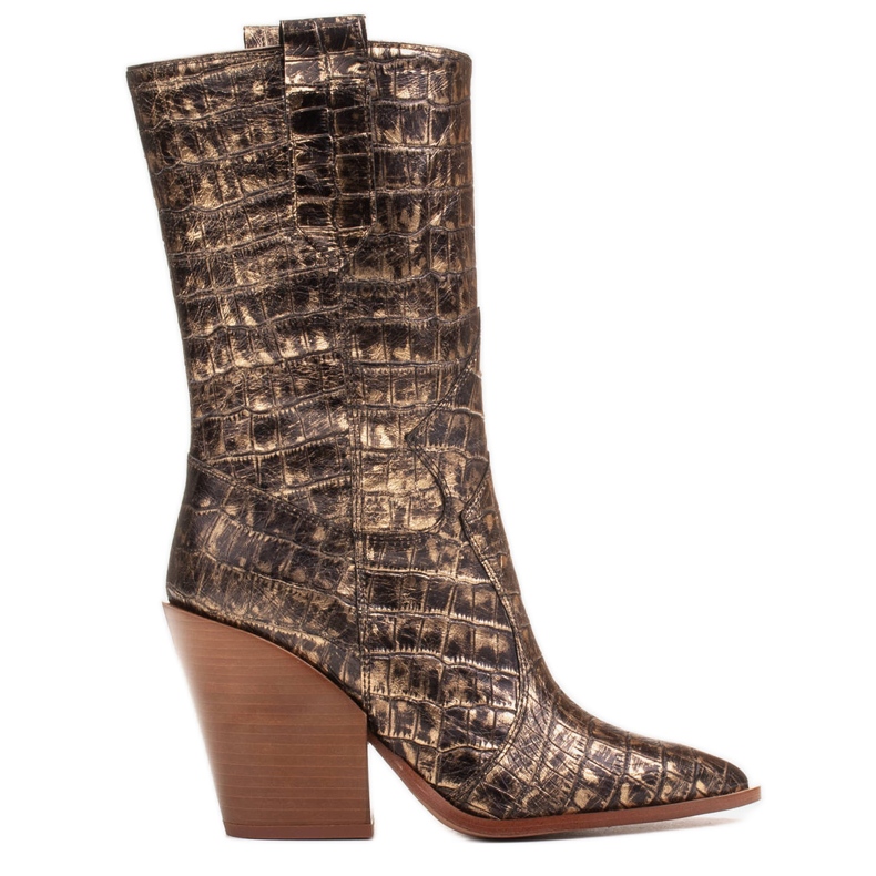 Marco Shoes Botas de Marco em ouro velho de 1408K dourado