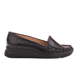 Radoskór Sapatos femininos pretos confortáveis ​​para um pé mais largo