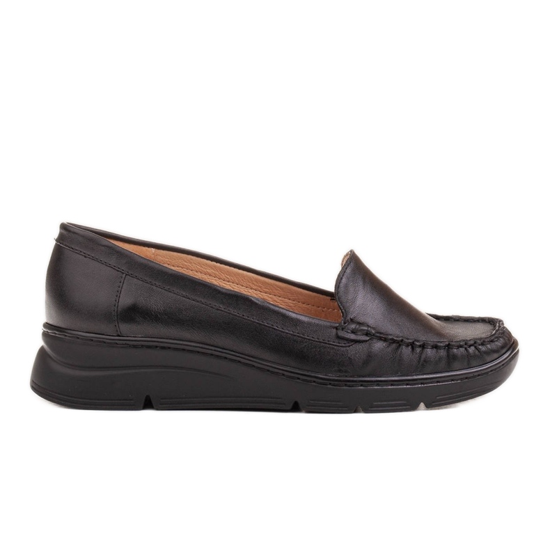 Radoskór Sapatos femininos pretos confortáveis ​​para um pé mais largo