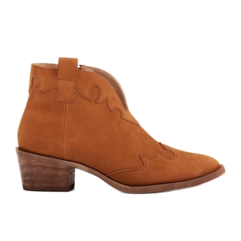 Marco Shoes Botas sem isolamento com camurça e inserções onduladas castanho