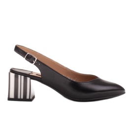 Marco Shoes Sapatilhas femininas elegantes com salto de zebra preto Marco Shoes Sapatilhas femininas elegantes com salto de zebra preto