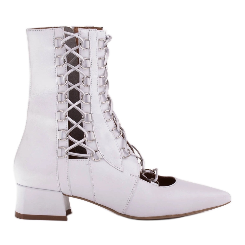 Marco Shoes Botas trançadas com alça branco Marco Shoes Botas trançadas com alça branco
