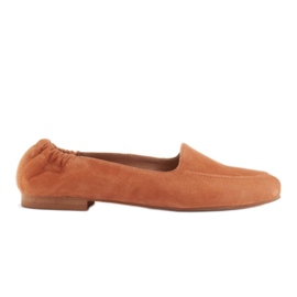 Marco Shoes Bailarinas femininas com elástico na parte superior laranja Marco Shoes Bailarinas femininas com elástico na parte superior laranja