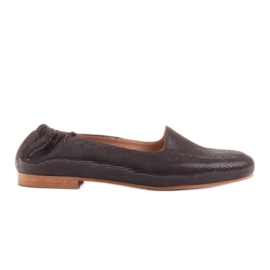 Marco Shoes Bailarinas femininas com elástico na parte superior castanho