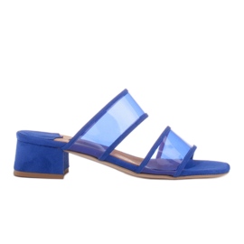 Marco Shoes Chinelos femininos com listras translúcidas vermelho Marco Shoes Chinelos femininos com listras translúcidas vermelho