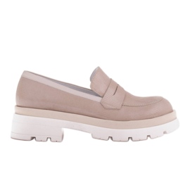 Marco Shoes Sapatos de camurça com estampa em sola grossa bege Marco Shoes Sapatos de camurça com estampa em sola grossa bege