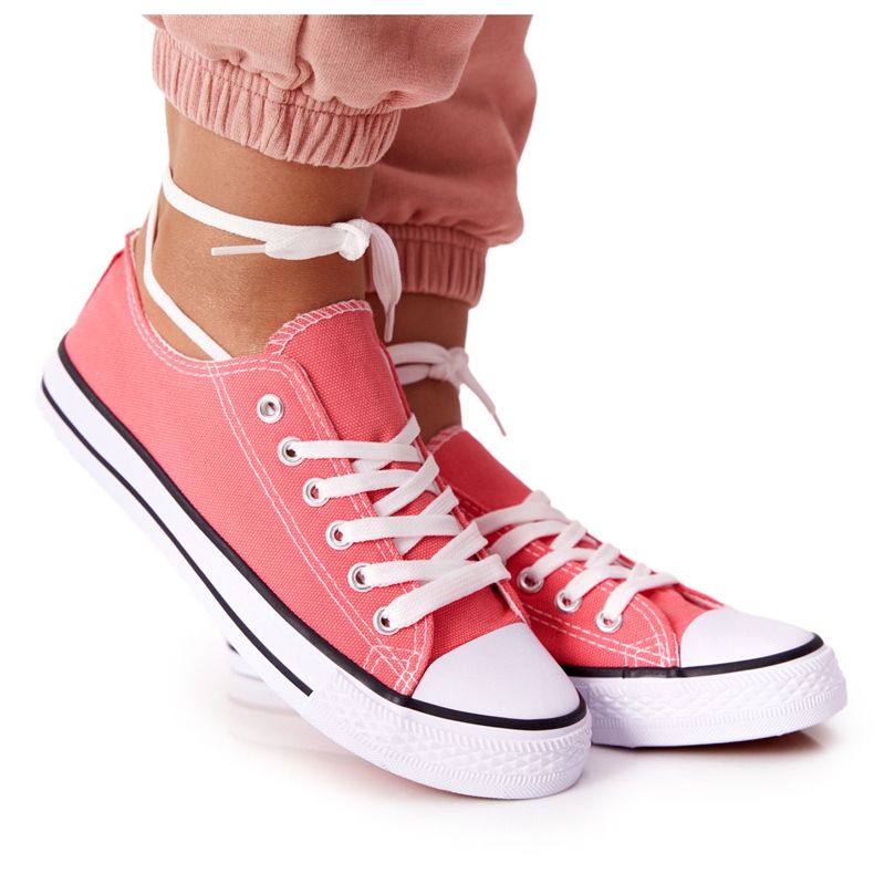 Tênis clássico feminino Omerta Coral vermelho