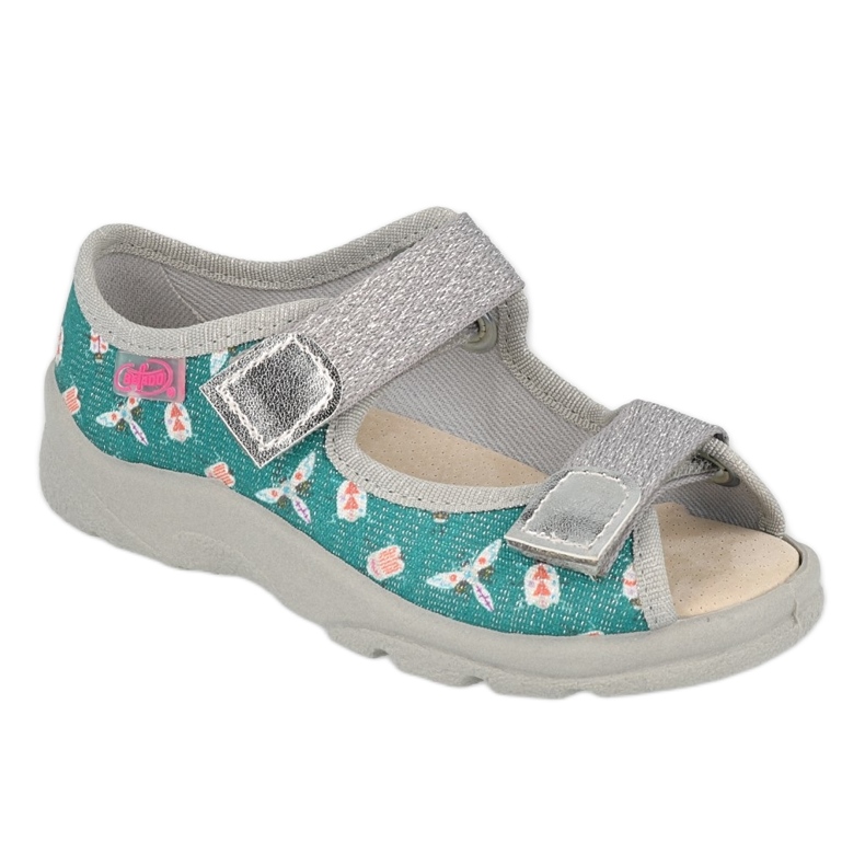 Calçados infantis Befado 869Y166 cinza verde