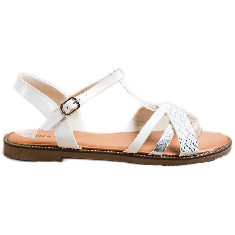 Laura Mode Sandálias casuais branco