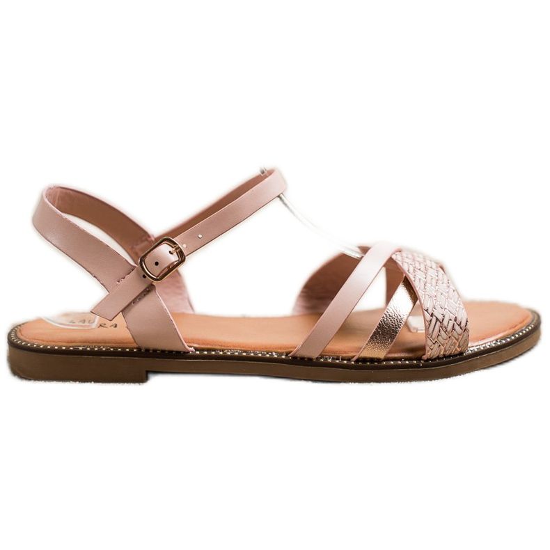 Laura Mode Sandálias casuais rosa