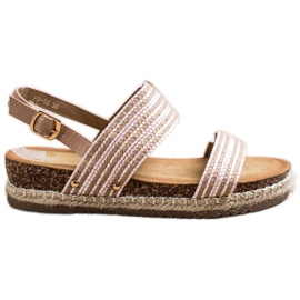 SHELOVET Sandálias Confortáveis ​​Com Fivela marrom rosa