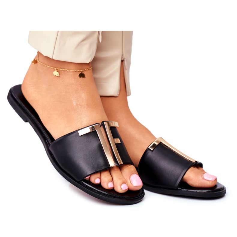 Chinelos Elegantes Femininos Preto Nicole Dilmah