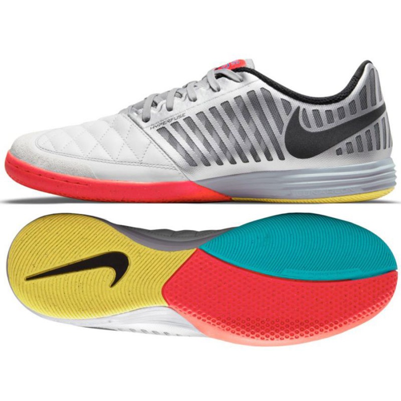 Chuteiras Nike Lunar Gato Ii Ic M 580456 167 preto, branco, cinza / prata branco