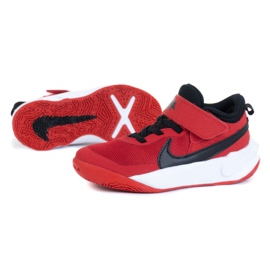 Sapato Nike Team Hustle D 10 (PS) Jr CW6736-600 vermelho