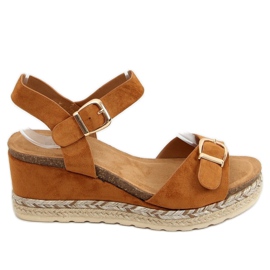 Alpercatas em um camelo em cunha YL93 Camel marrom