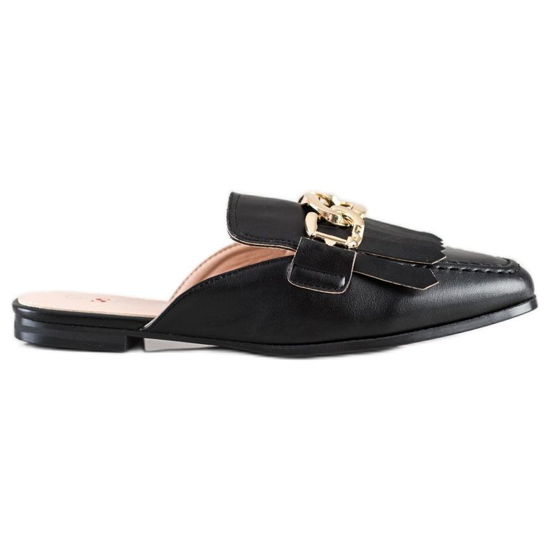 Seastar Chinelos elegantes com enfeite preto