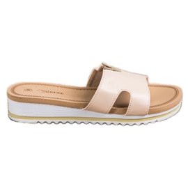 Groto Gogo Chinelos confortáveis ​​clássicos bege