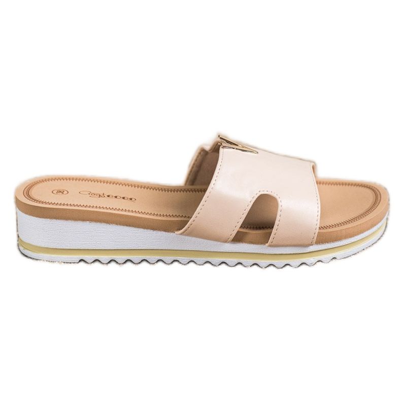 Groto Gogo Chinelos confortáveis ​​clássicos bege