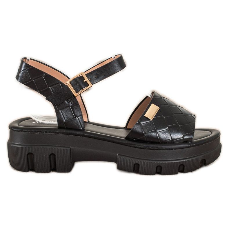 SHELOVET Sandálias na plataforma da moda preto