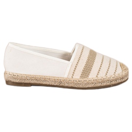 Ideal Shoes Alpercatas com padrão bege