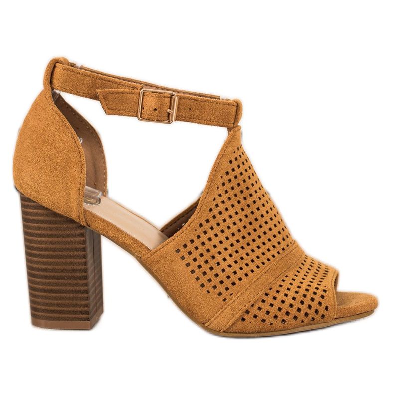 SHELOVET Sandálias Openwork Embutidas castanho