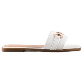 Seastar Chinelos com decoração dourada branco
