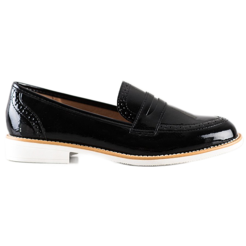 Sun Color Brogues lacados preto