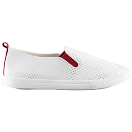 Sun Color Slipons com inserção vermelha branco Sun Color Slipons com inserção vermelha branco
