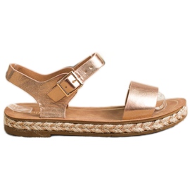 SHELOVET Sandálias douradas confortáveis dourado