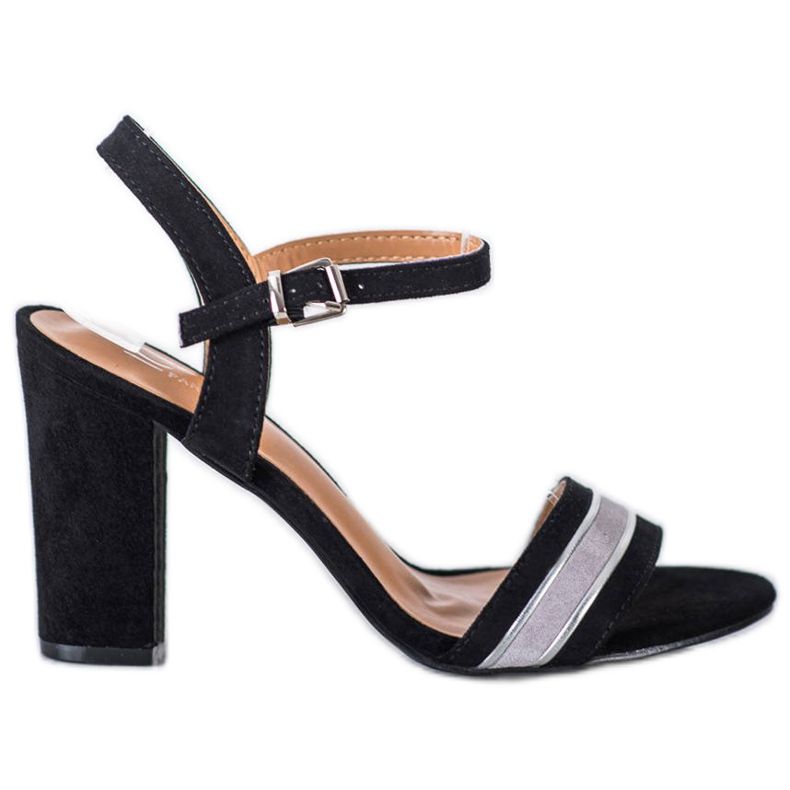 Cm Paris Sandálias de salto alto preto