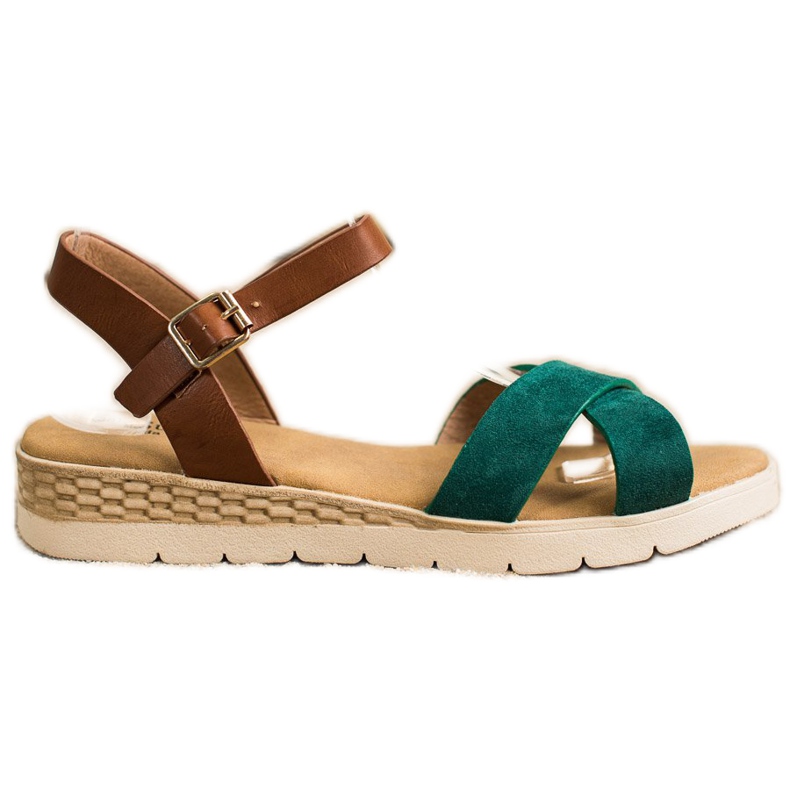 SHELOVET Sandálias Casuais Com Fivela castanho verde
