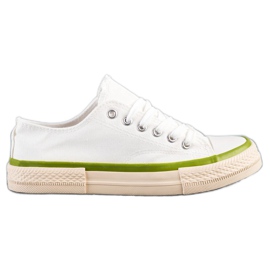 SHELOVET Tênis em uma plataforma bege branco SHELOVET Tênis em uma plataforma bege branco