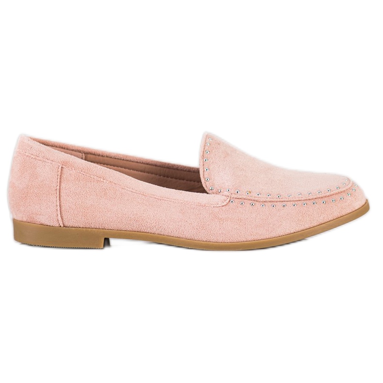 Coura Senhores de camurça clássicos rosa