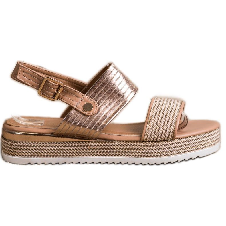 SHELOVET Sandálias na plataforma dourado