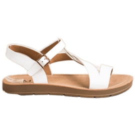 Cm Paris Sandálias casuais com couro ecológico branco Cm Paris Sandálias casuais com couro ecológico branco